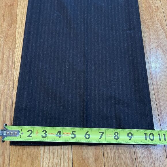 AKRIS Womens Pinstripe Wool Career Pants Size 10 Straight Leg Brown Excellent - Picture 6 of 14